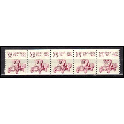 2125 5.5c Star Route Truck Very Fine MNH Dry Gum PNC 1/5 X0453