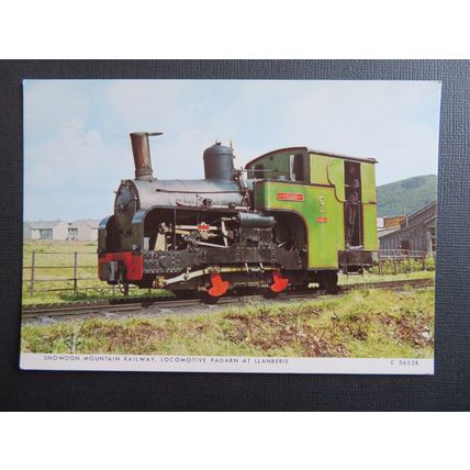 Loco Padarn at Llanberis, Snowdon Mountain Railway, Summit Handstamp Postcard#21