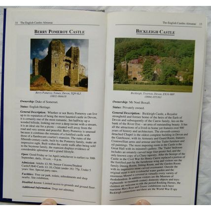 1992 The English Castles Almanac, Over 100 places to visit