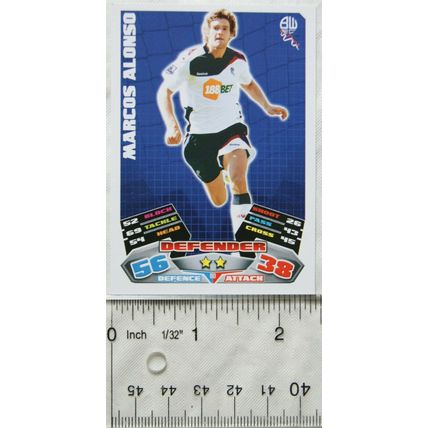 2011/12 Topps Match Attax Trading Card - Marcos Alonso, Bolton Wanderers