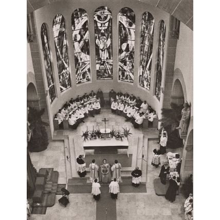 Religious Service Mass at Dreifaltigkeitskirche Offenburg German Postcard