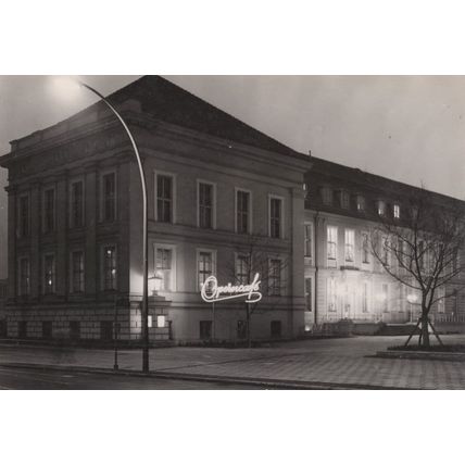 Berlin Operncafe Restaurant At Night Illuminations German Postcard
