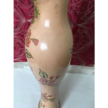 Decorative Feminine Shape Gold Pink Green Red Colourful 17.5” Vase