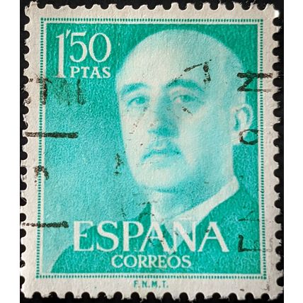 Stamp Spain SG1218 1956 1.5Pta General Franco Used
