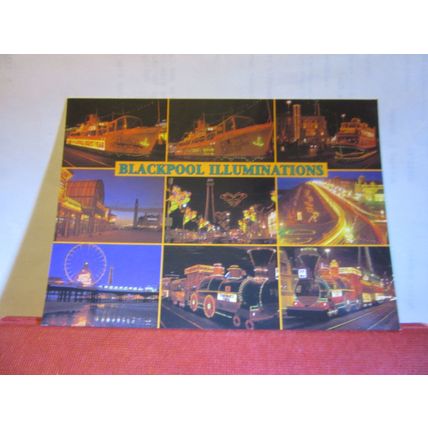 multiview, BLACKPOOL, LANCASHIRE. unused postcard J. Hinde =