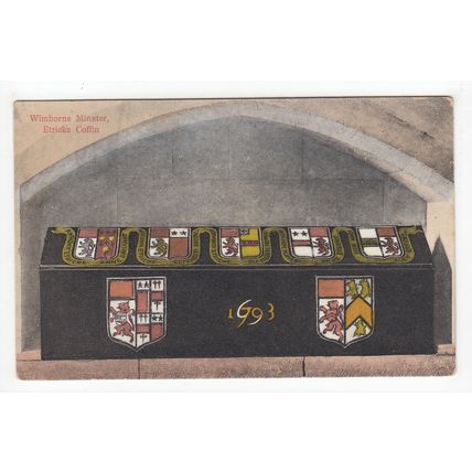 Anthony Etricke Coffin Wimborne Minster Dorset Postcard Tilley's