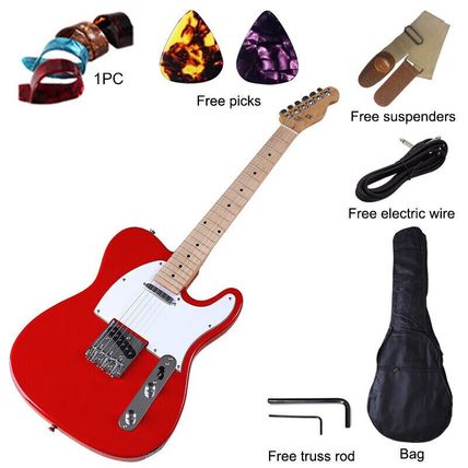 Flame Maple Top TL Electric Guitar 6 String, Sunburst 39 Inch