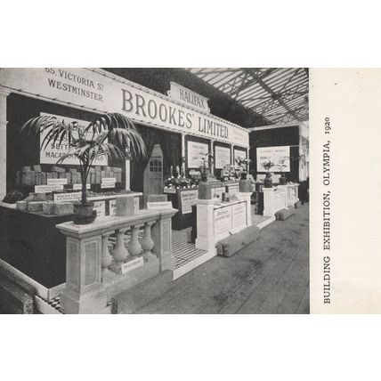 Brookes Construction Halifax at Olympia London 1920 Exhibition Postcard