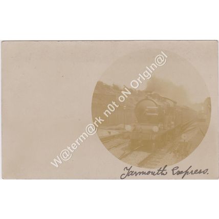 RP The Yarmouth Express No 748 Liverpool Street Station Norfolk 1906