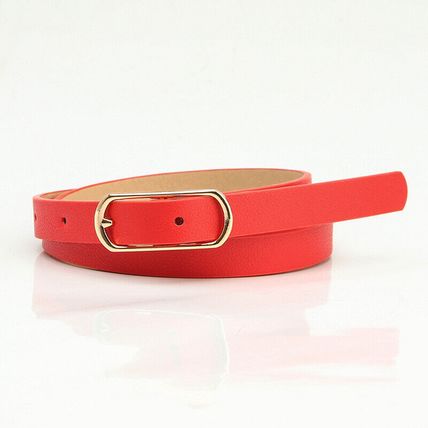Simple Versatile Women's Multi-color Thin Belt New Sweet Dress Pu Belt