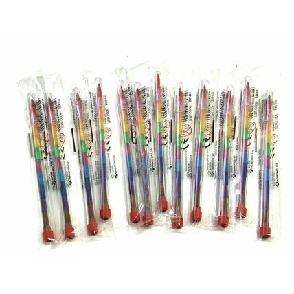 Crayon Pen Stacker Kids Swap Colour Pencil Boy Girl Prize Party Bag Filler Toys