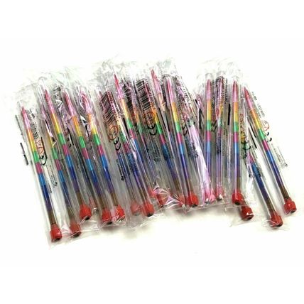 Crayon Pen Stacker Kids Swap Colour Pencil Boy Girl Prize Party Bag Filler Toys
