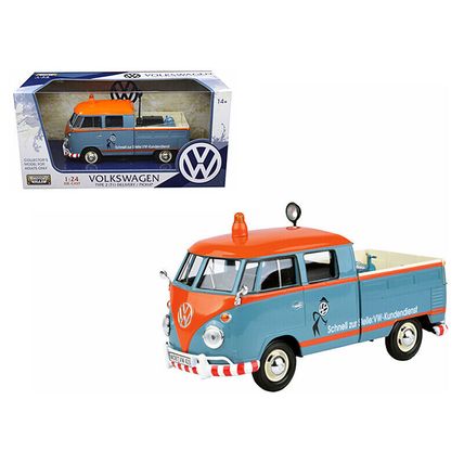 Volkswagen Type 2 (T1) Delivery Service Pickup Truck Blue and Orange "VW-Kund...