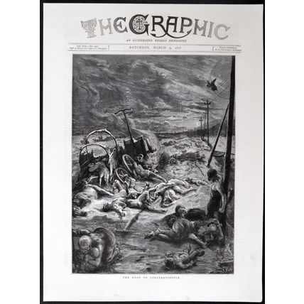 ROAD TO CONSTANTINOPLE 1878 Sydney Prior Hall VICTORIAN ENGRAVING