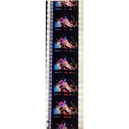 Jimi Hendrex. Pk MTP - C054B . 1 STRIP OF 5 - 35MM FILM CELLS. A very rare strip
