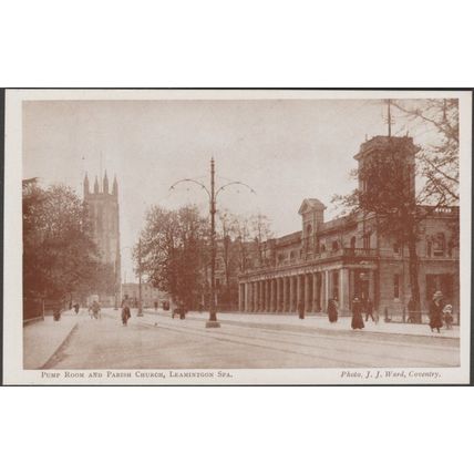 Pump Room and Parish Church, Leamington Spa, c.1920 - JJ Ward Postcard