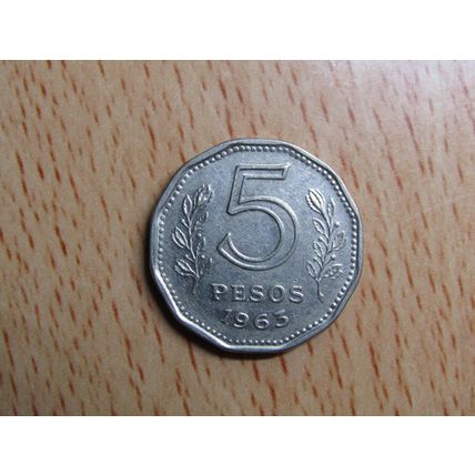 Argentina 1963 5 Peso Coin