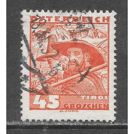 AUSTRIA 1934 NATIONAL COSTUMES 45g TIROL MEN MALE USED