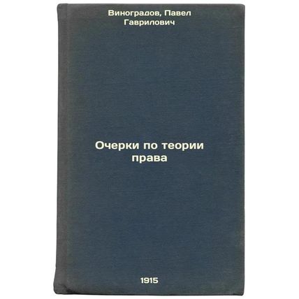 Ocherki po teorii prava. In Russian /Essays on legal theory