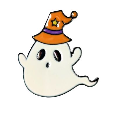 Pin Badge Enamel Ghost 2.6cm x 2.5 cm Fun Comic Spooky BA103