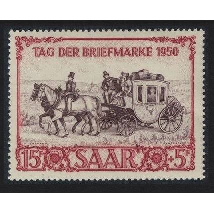 Saar Stamp Day 1950 MH SG#288