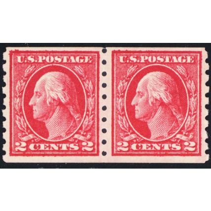 413, Mint NH VF 2¢ Coil Pair - Stuart Katz