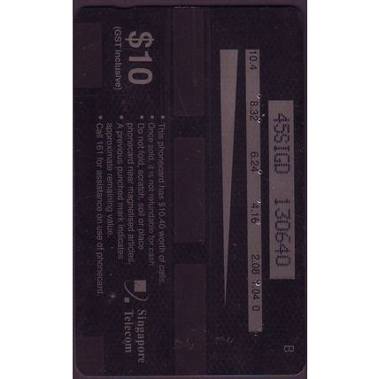 Endless Flow S'pore $10 Telephone Card (Used)