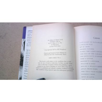 Late Night on Watling Street. Bill Naughton (Hardback) 1988