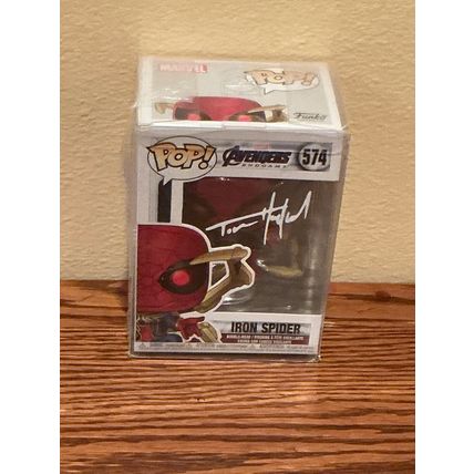 Funko Pop! Iron Spider #574 Facsimile Laser Autographed Figure (Box & Protector)
