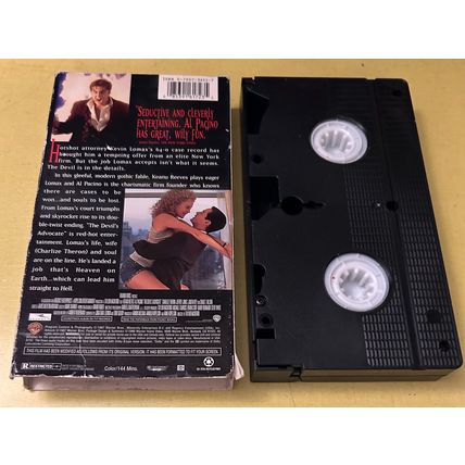 Devils Advocate -VHS, 1998 Warner Brothers Al Pacino, Keanu Reeves Play Tested