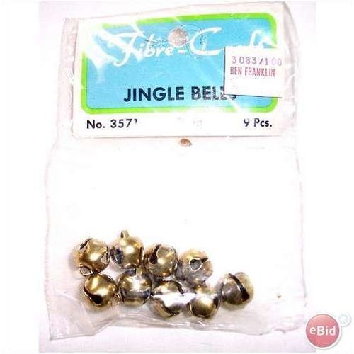Bag of 9 "Jingle Bells" - 3/8" - Fibre-Craft #3571