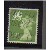 1971/93 GB WALES 12P GREEN F/U SGW32