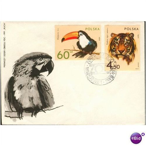 Poland FDC 1972 - SG 2147-2155 - Zoo Animals