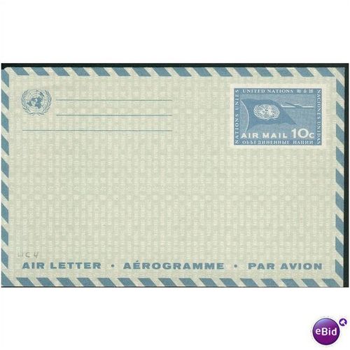 United Nations Air Letter - pre-paid 10c