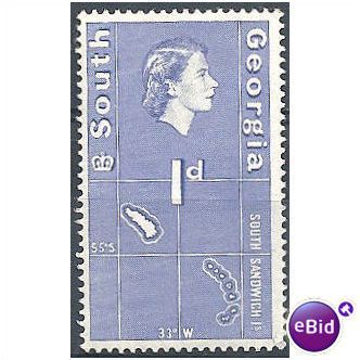 South Georgia (FID) 1963 SG2 1d Violet Blue Mounted Mint.