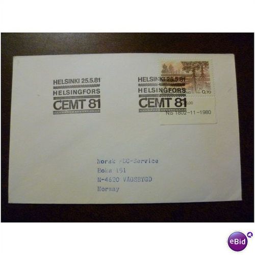 Finland 1981 CEMT 81 Special Event Cover cancellation