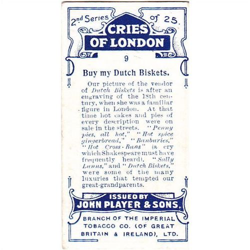 Players Cries Of London 2nd Series Blue Back No. 09 Buy My Dutch Biskets