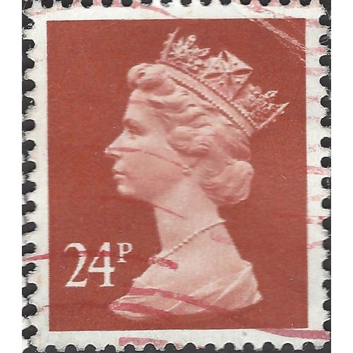GB, Queen Elizabeth Machin, terracotta 1989, 24p