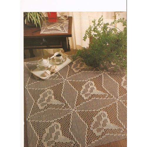 Crochet Doily Pattern Morning Glory Table Set