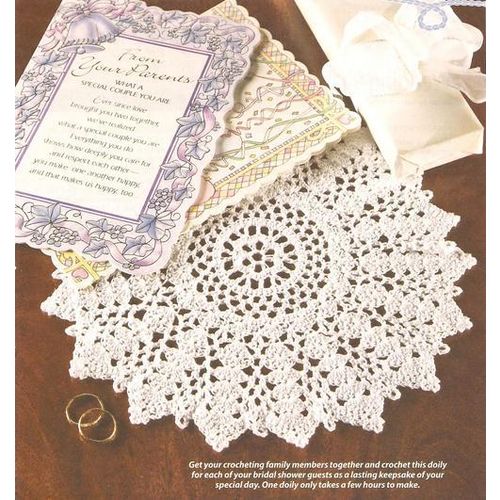 Crochet Doily Pattern Bridal Shower Doily