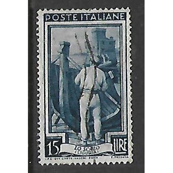 ITALY 1950 ITALY WORKERS 15L BLUE BOAT BUILDER SG883 FINE USED#