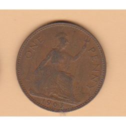 GB Penny 1963 VF to EF