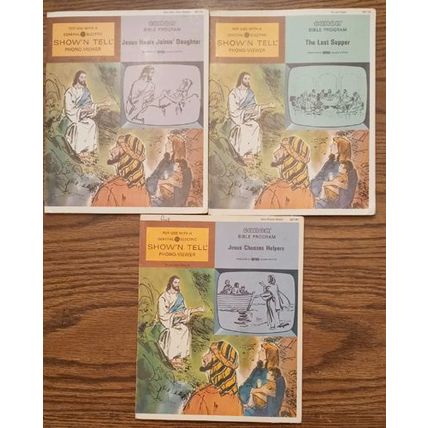 LOT of 6: Show N Tell Religious Records and Film Strips : Lot # 7 FREE Shipping