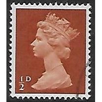 SG 723: ½d. orange-brown Definitive Stamp: Queen Elizabeth II