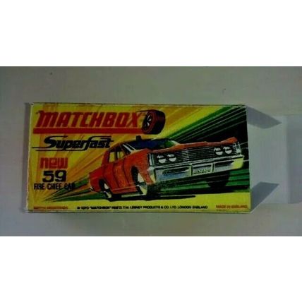 Matchbox - No59 Fire Chief Car - Replica / Repro Box -