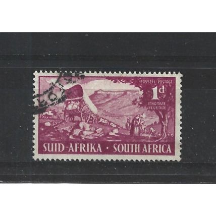 SouthAfrica.SG131 1d Wagons approaching Bingham's Berg.Fine Used.Aug25a
