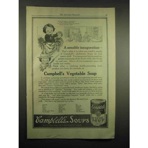 1917 Campbell's Vegetable Soup Ad - Inaugeration