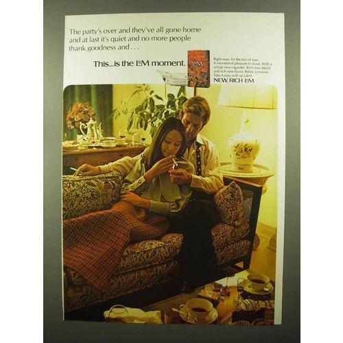 1970 L&M Cigarettes Ad - The Party's Over