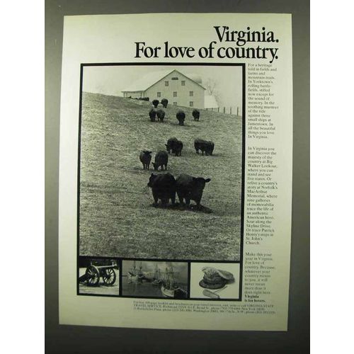 1971 Virginia Tourism Ad - For Love of Country