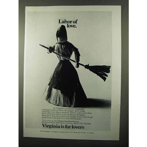 1971 Virginia Tourism Ad - Labor of Love